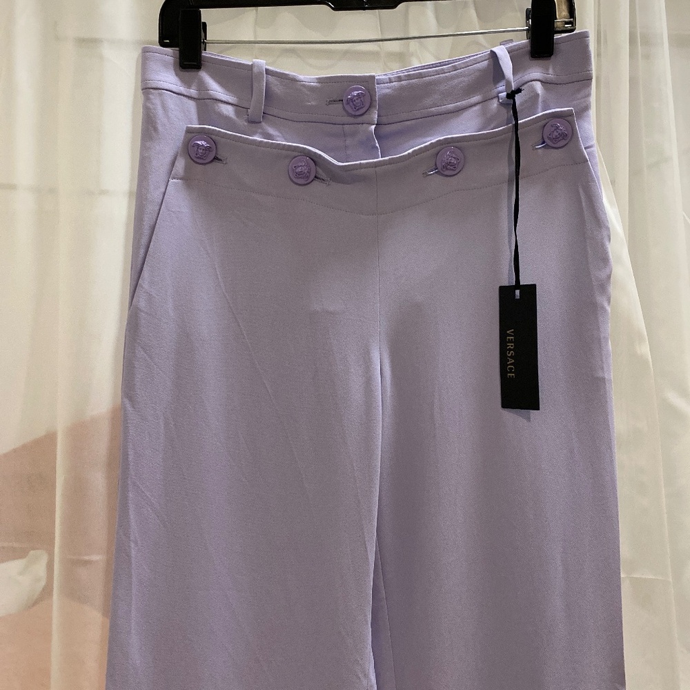 NWT Versace Medusa lilac dress pants